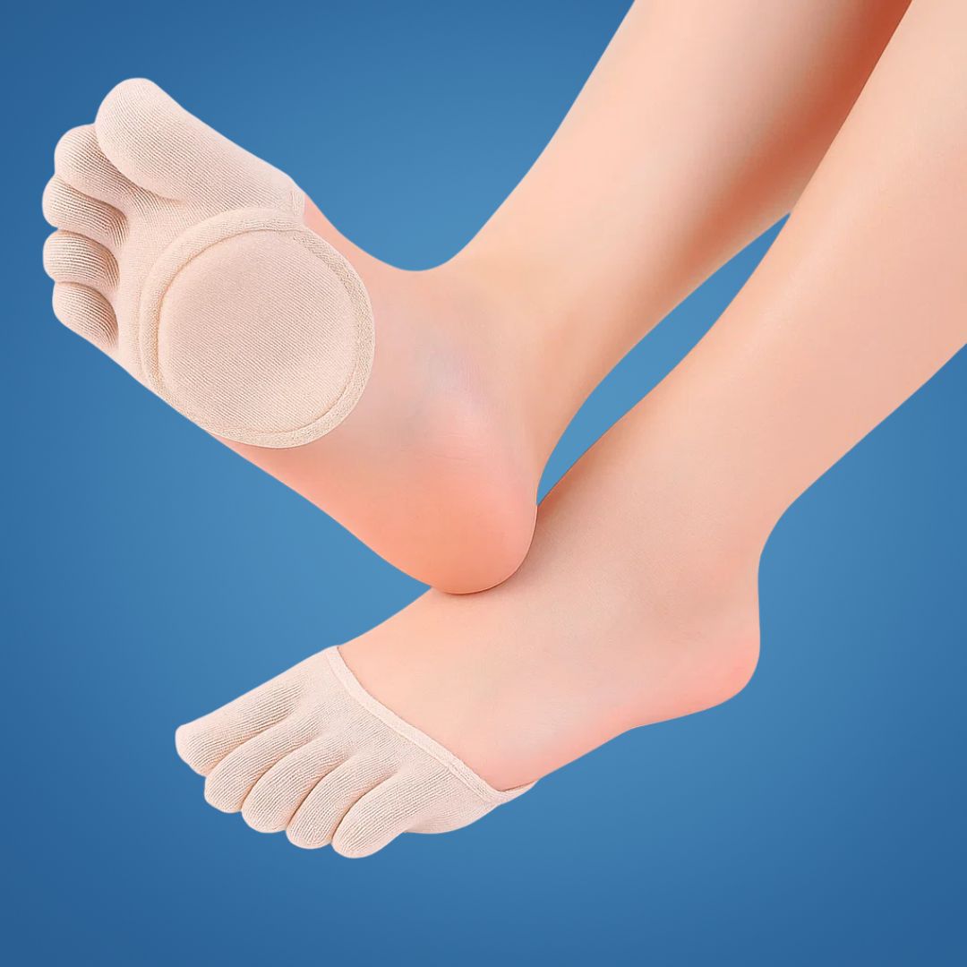 Cushioned Five-Toe Socks – No-Show Blister Comfort