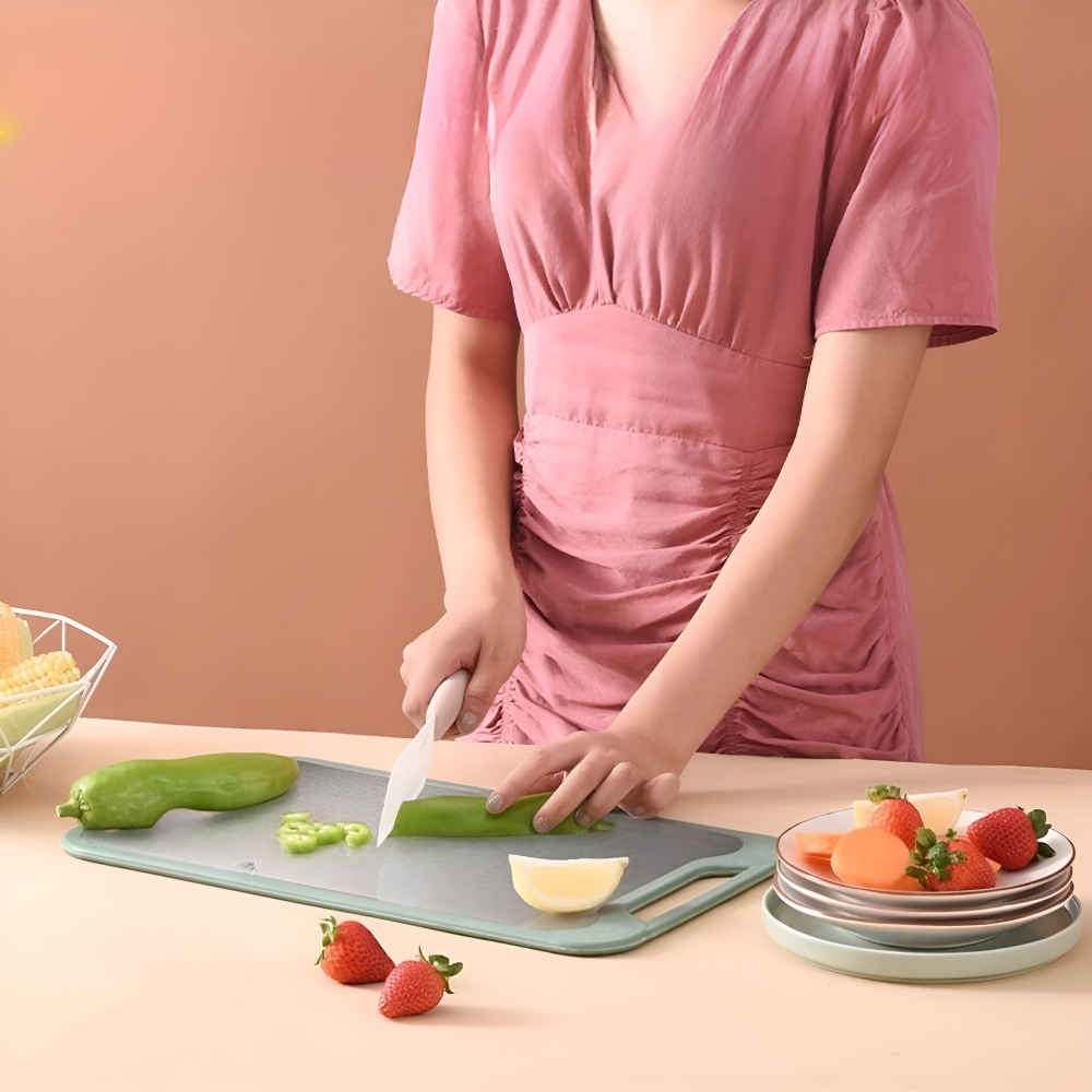 Double-Sided Stainless Steel Chopping Board