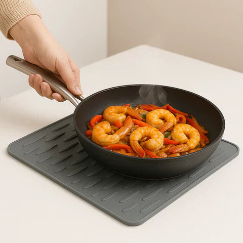 Heat-Resistant Silicone Drying Mat, Non-Slip Kitchen Mat