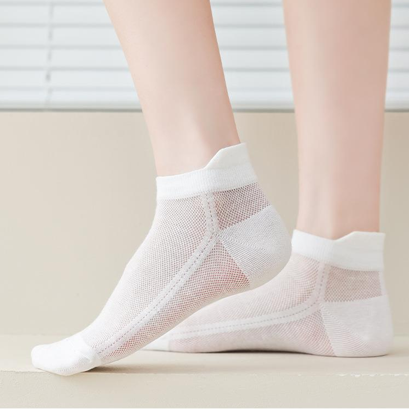 Ultra-Thin No-Show Socks with Non-Slip Silicone Grip