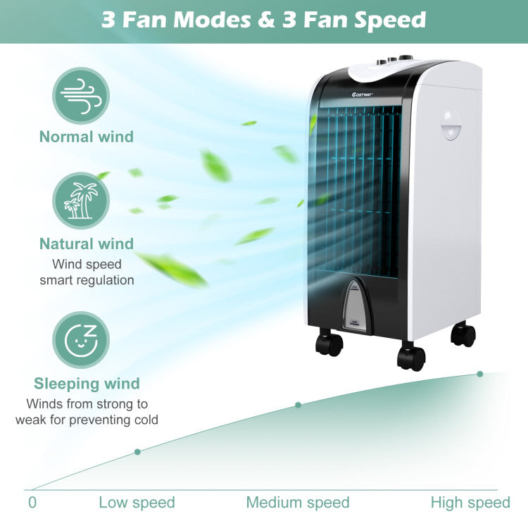 3-in-1 Portable Evaporative Air Cooler with Humidifier