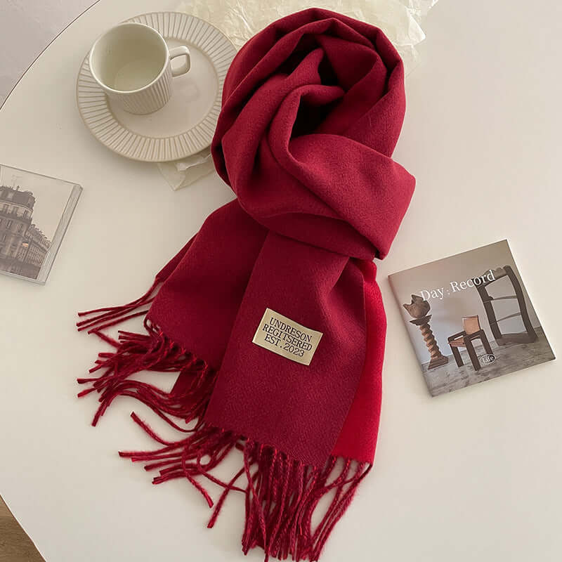 Reversible Scarf with Cashmere-Soft Feel - Two Looks in One