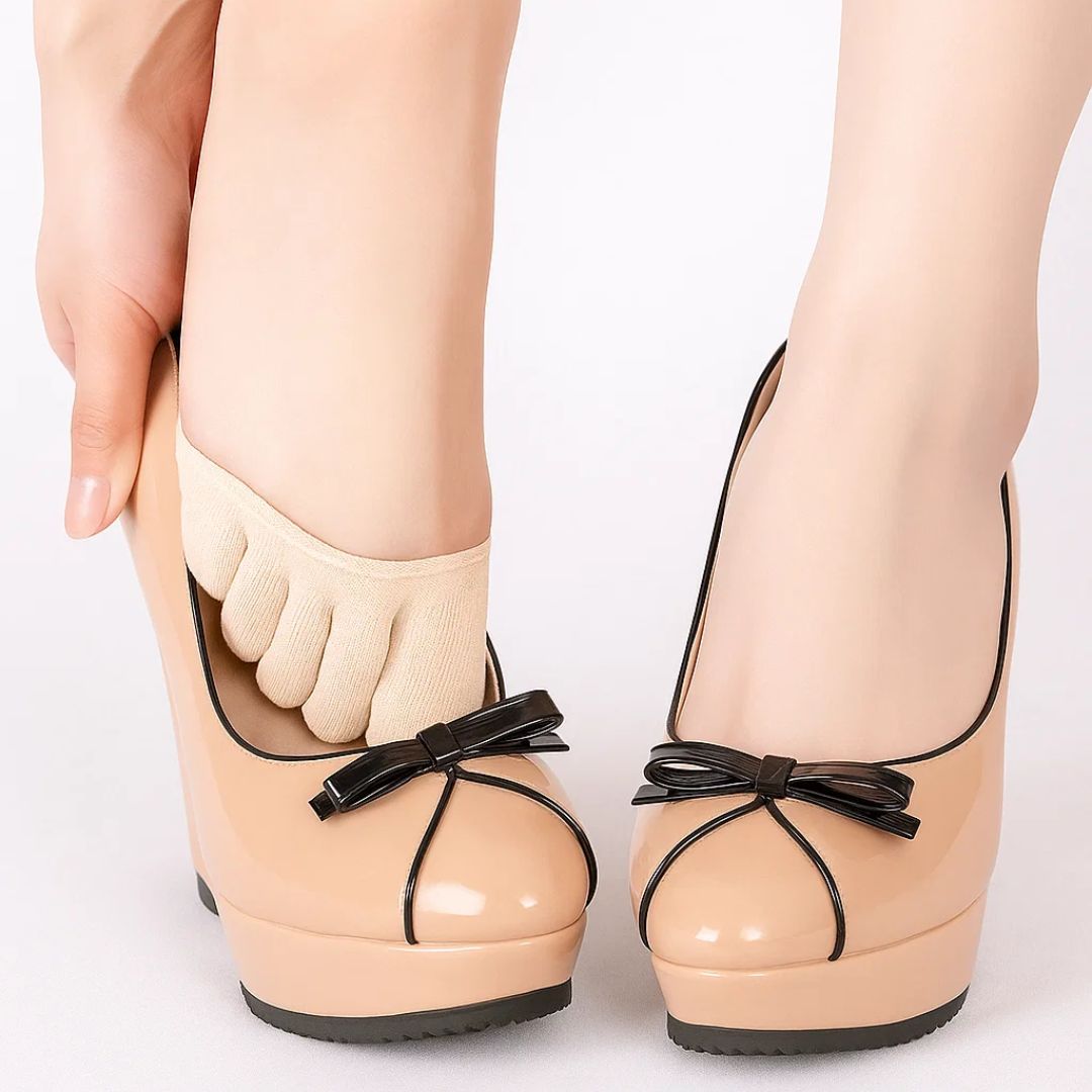 Cushioned Five-Toe Socks – No-Show Blister Comfort