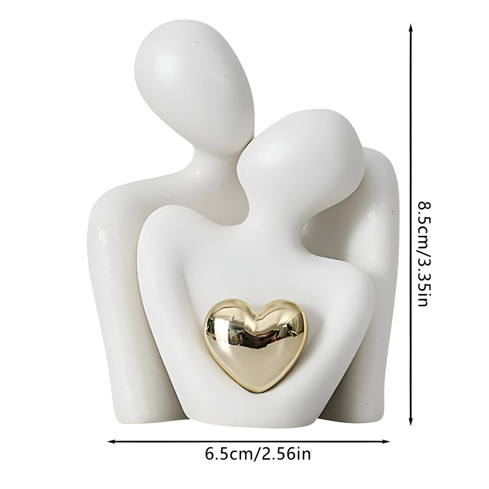 Abstract Lovers Figurine - Sentimental Couple Sculpture Gift