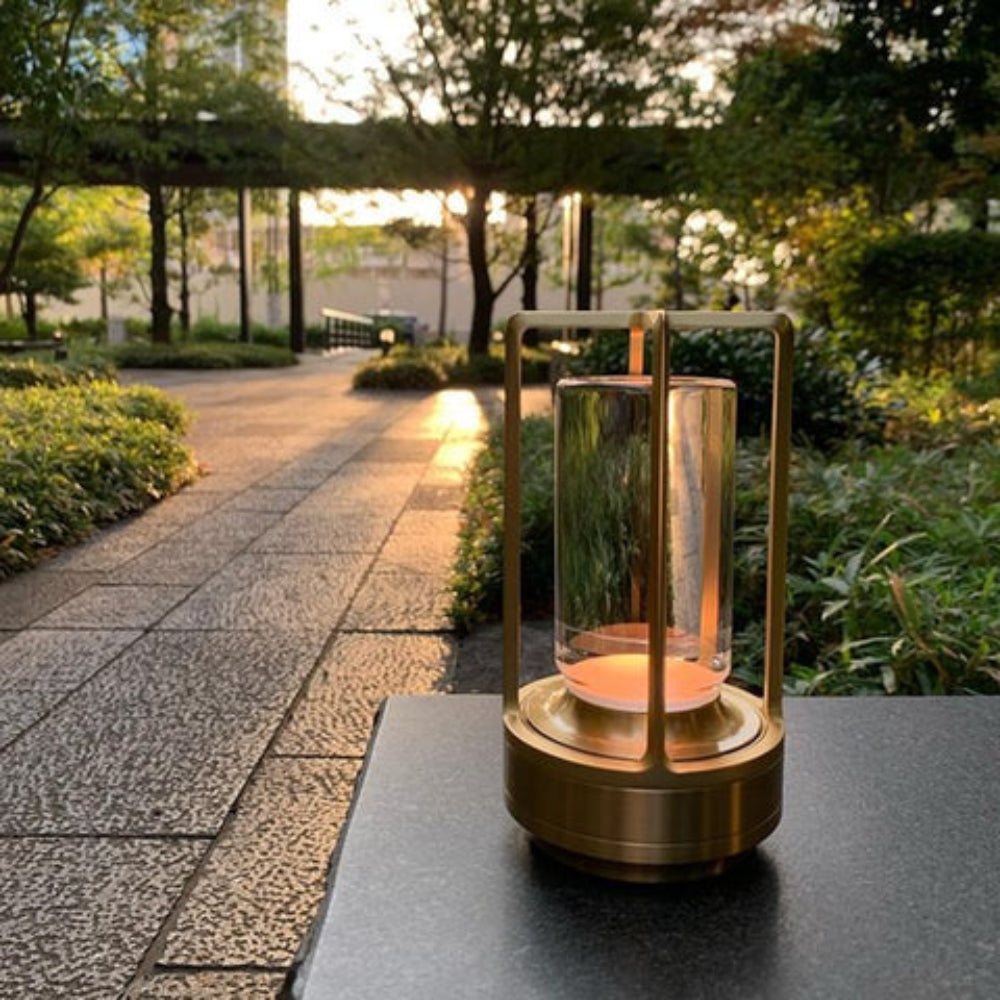 Nordic Crystal Table Lantern - Cordless Rechargeable LED Lamp