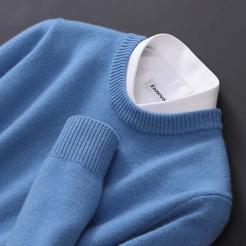 Men's Luxurious Soft Knit Sweater with Cashmere-Soft Feel