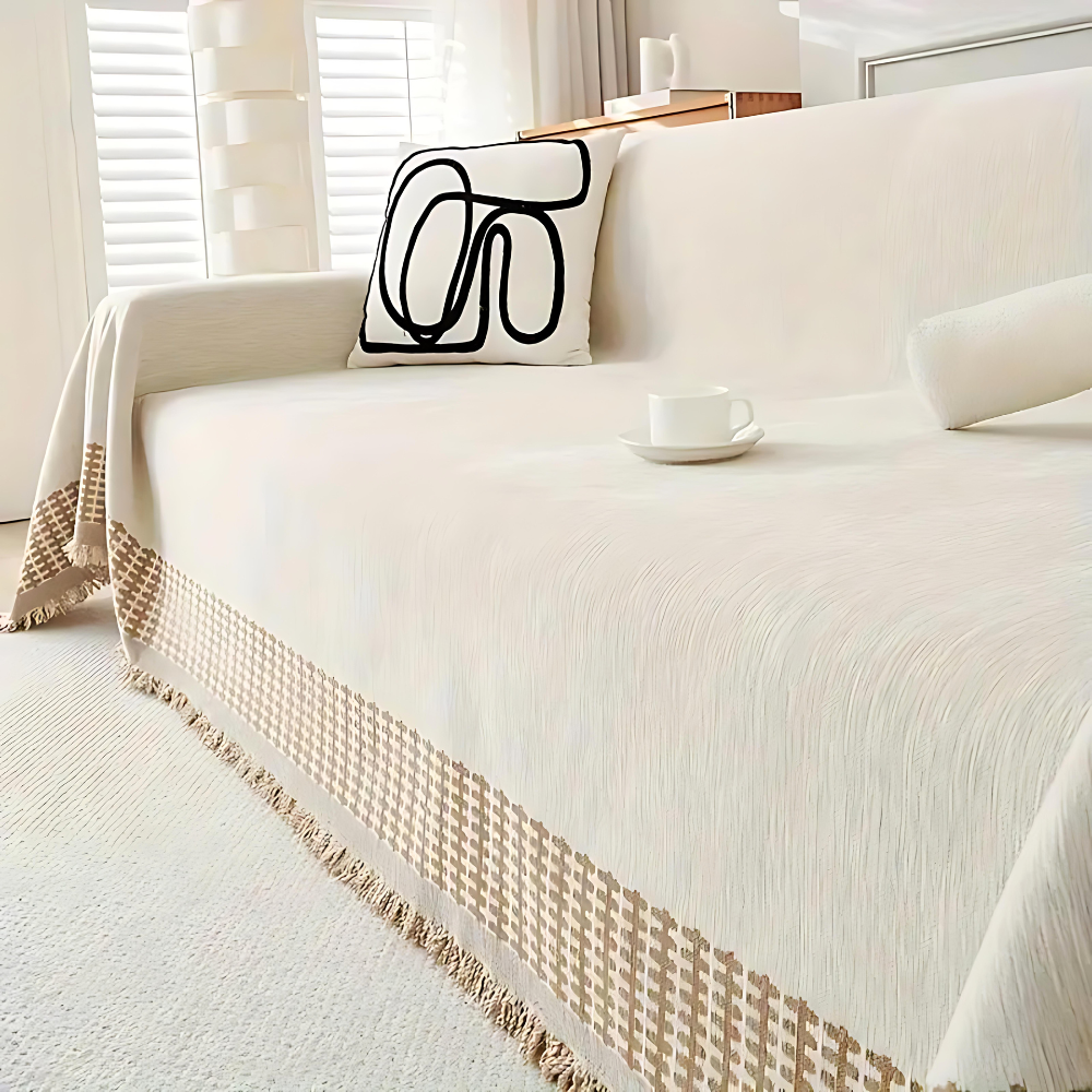 Serene Oasis Couch Cover - Pet-Friendly Stain-Resistant Throw