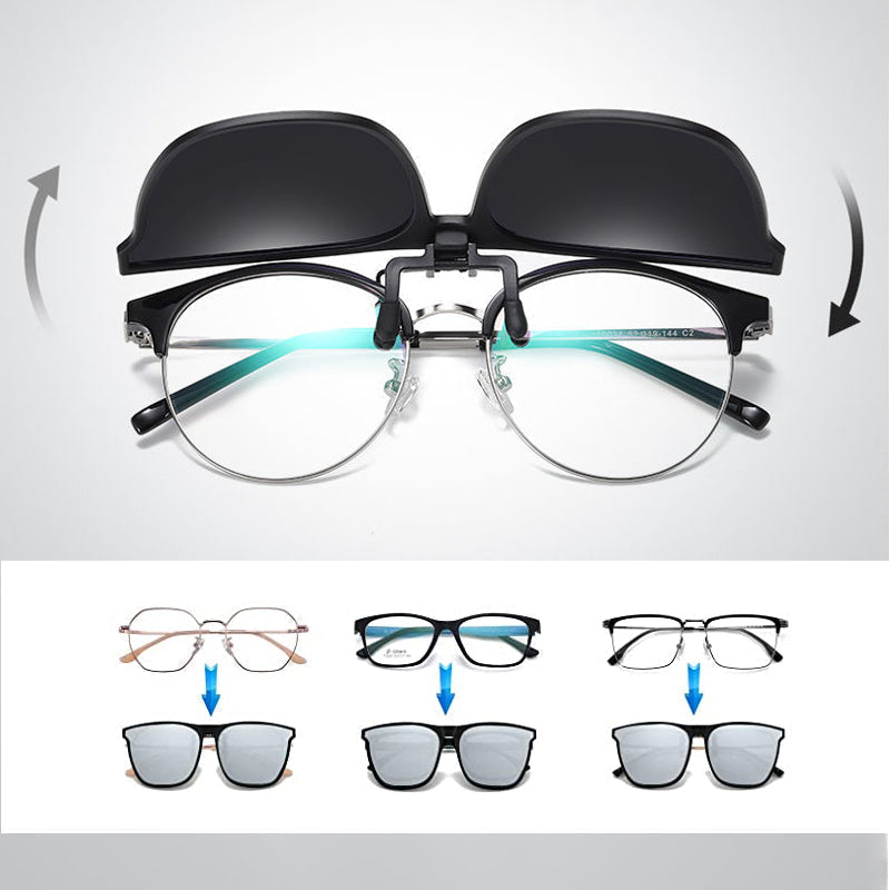 Polarized Clip-On Folding Sunglasses