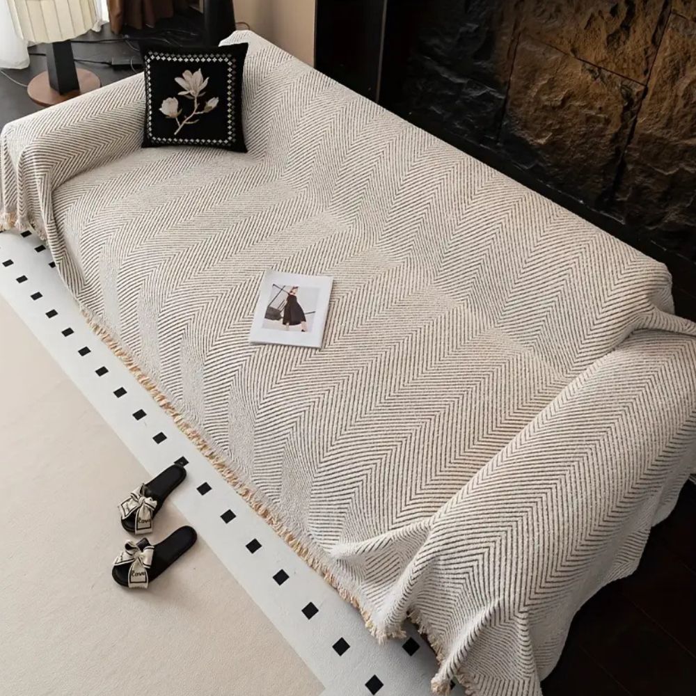 Herringbone Couch Cover - Non-Slip, Water-Resistant