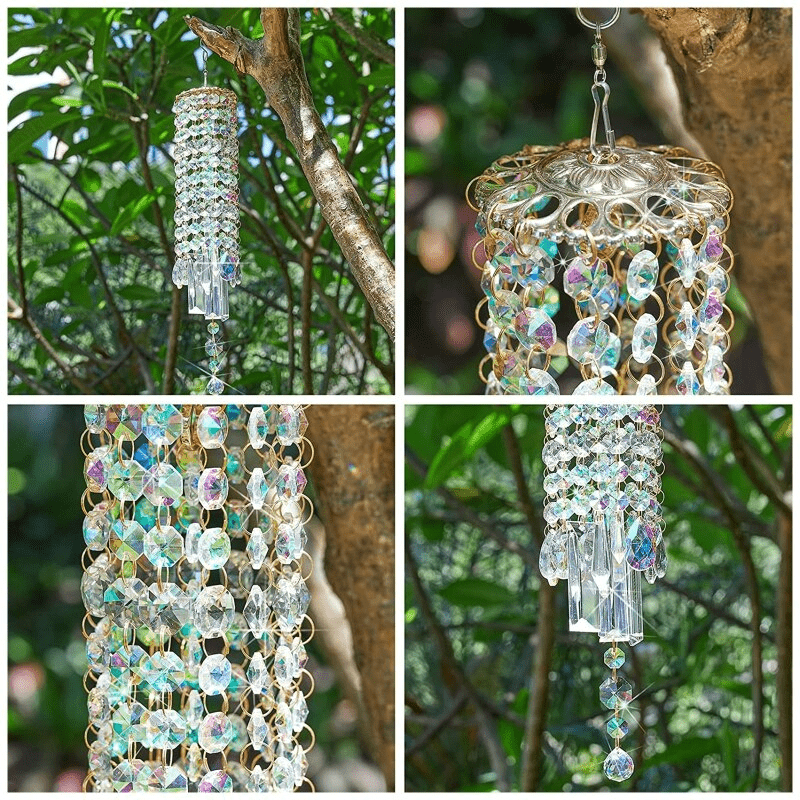 Crystal Garden Wind Chime - Rainbow Prism Suncatcher