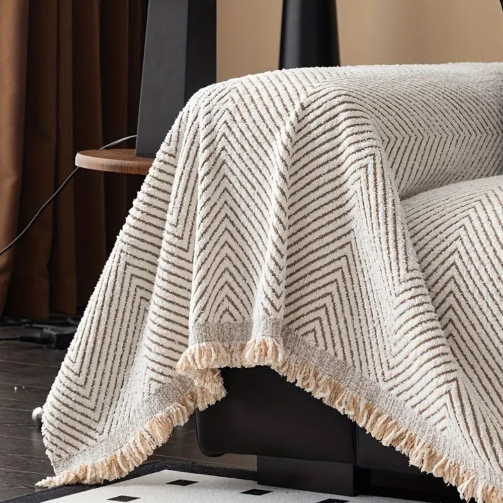 Herringbone Couch Cover - Non-Slip, Water-Resistant