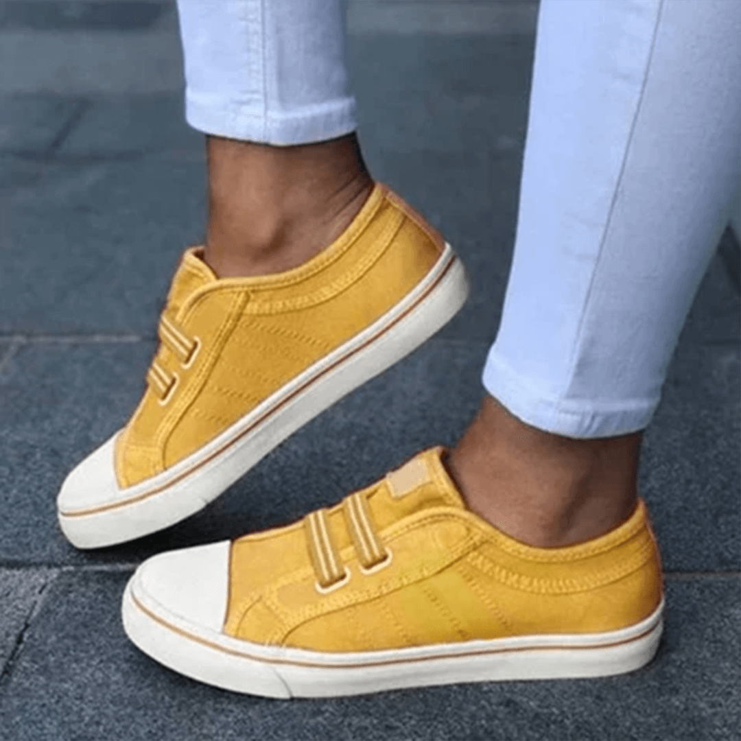 Women's Slip-On Trainers - Elastic Casual Everyday Shoes