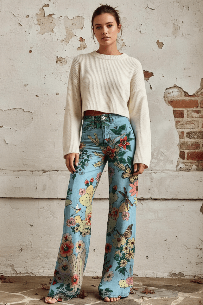 Breathable Baggy Denim Jeans - Relaxed Summer Fit