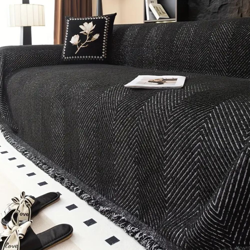 Herringbone Couch Cover - Non-Slip, Water-Resistant