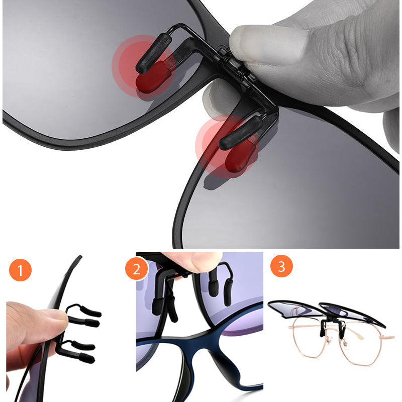 Polarized Clip-On Folding Sunglasses