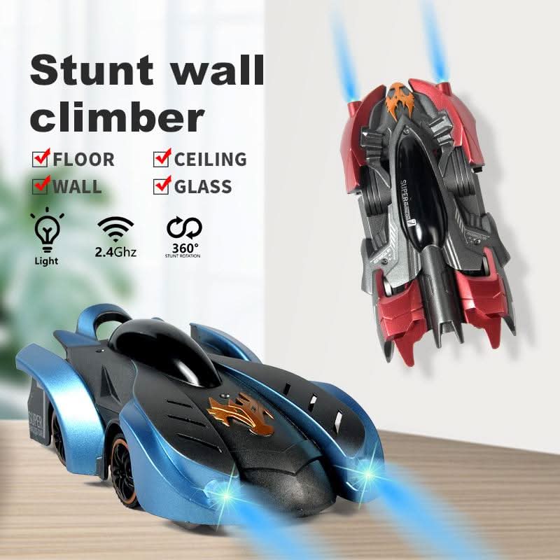 RC Stunt Car with Wall Climbing & LED Lights