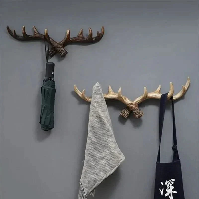 Vintage Antler Wall Hook – Rustic Coat Rack