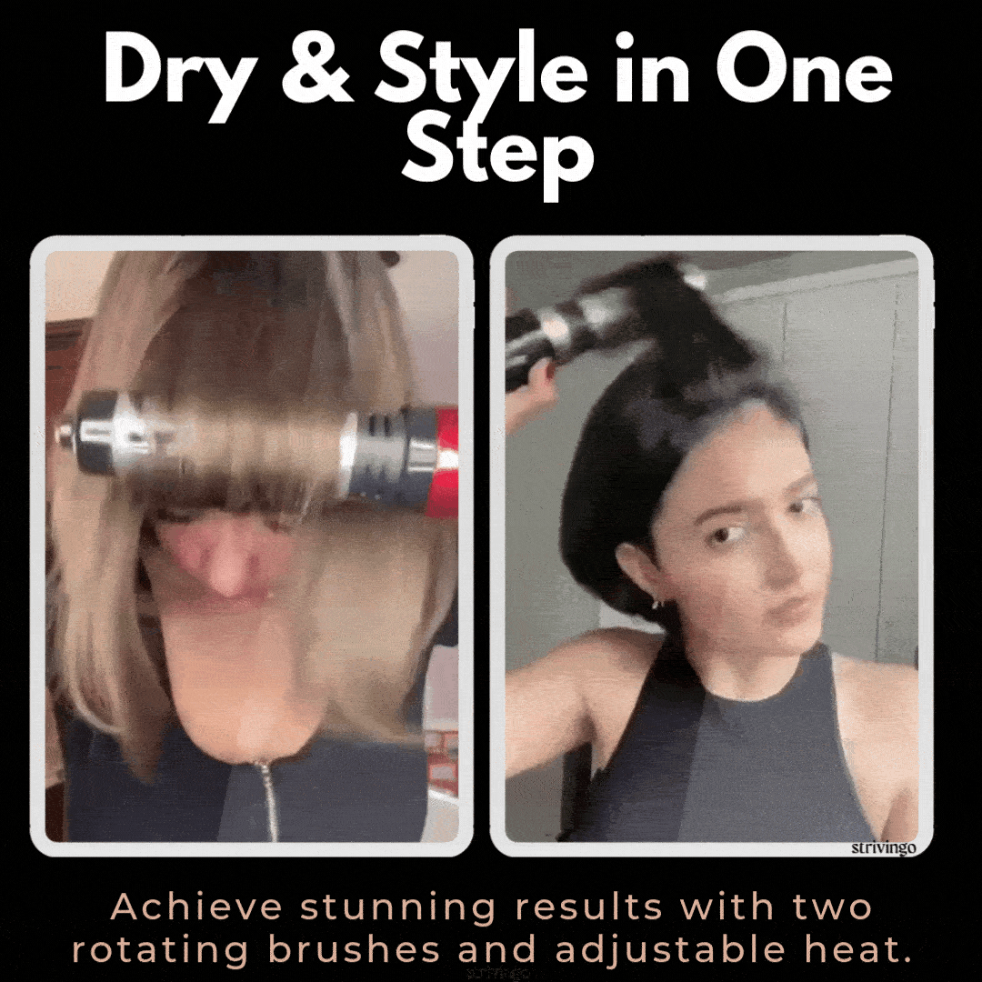 2-in-1 Rotating Hair Dryer & Volumizing Brush Styler