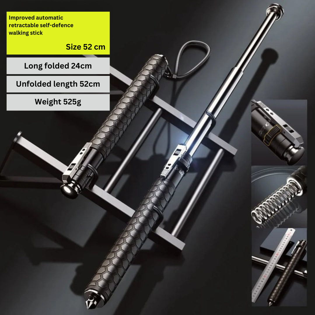 Automatic Retractable Walking Stick - Tactical Design