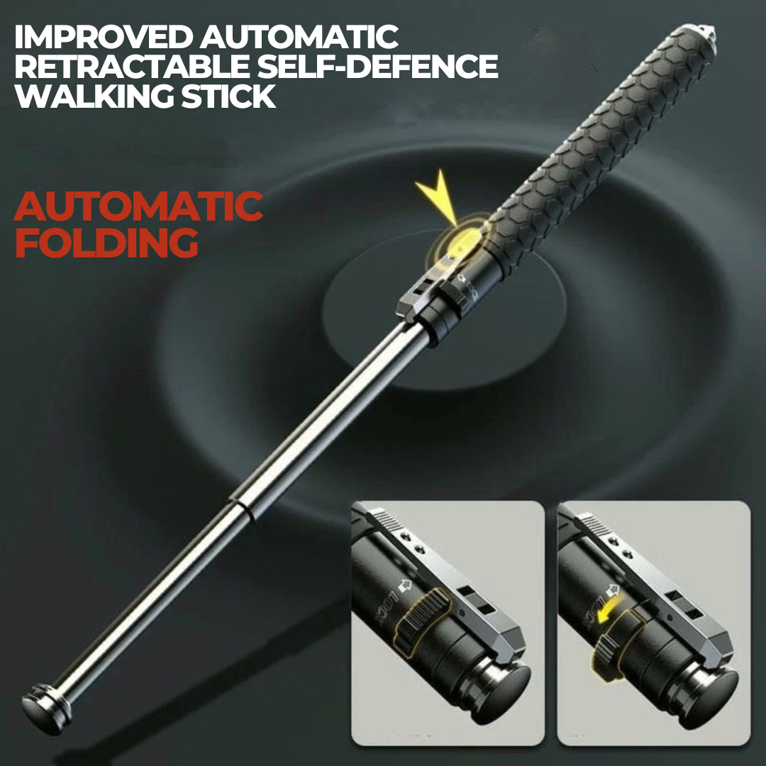 Automatic Retractable Walking Stick - Tactical Design