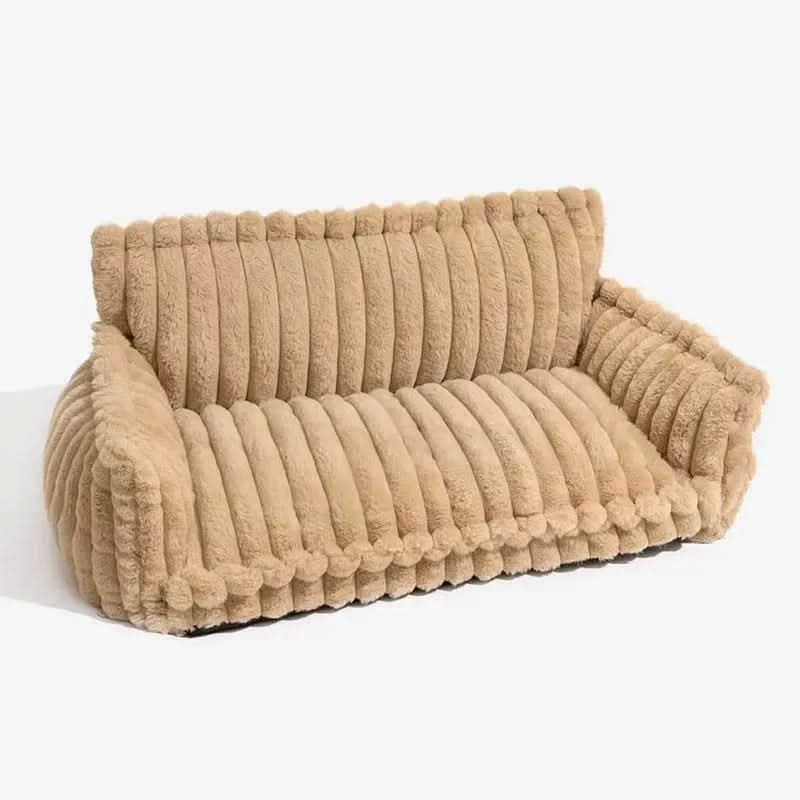 Orthopedic Dog Sofa Bed - Memory Foam with Raised Headrest
