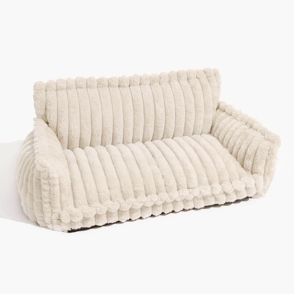 Orthopedic Dog Sofa Bed - Memory Foam with Raised Headrest