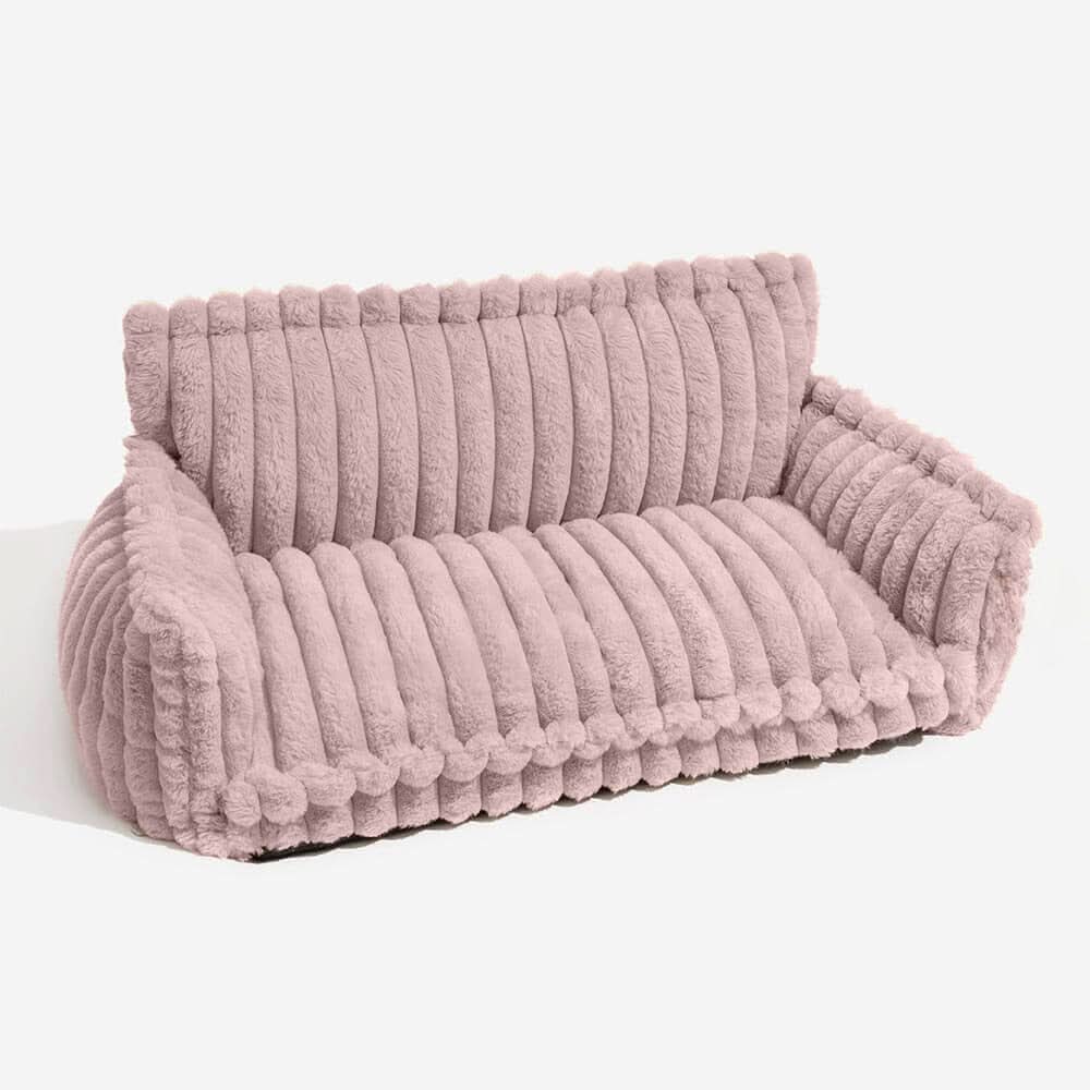 Orthopedic Dog Sofa Bed - Memory Foam with Raised Headrest