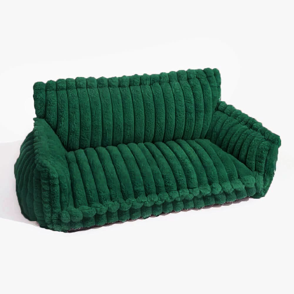 Orthopedic Dog Sofa Bed - Memory Foam with Raised Headrest