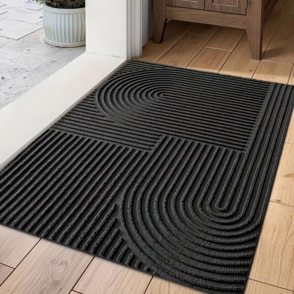 Curved Thread Line Microfibre Door Mat