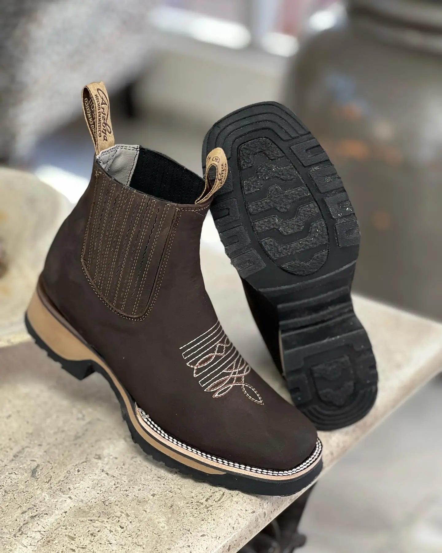 Unisex Western Leather Cowboy Boots - Chelsea Style