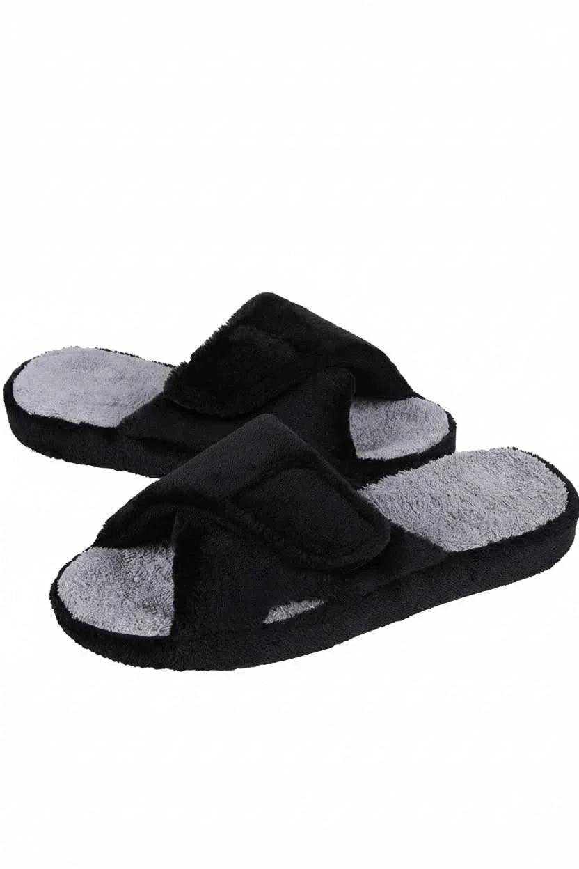Adjustable Open Toe Comfort Slippers
