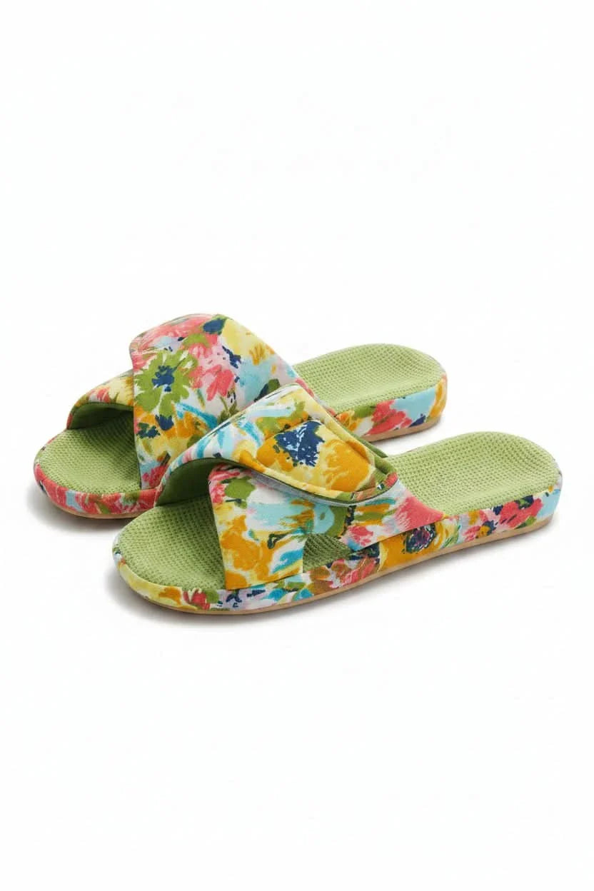 Adjustable Open Toe Comfort Slippers