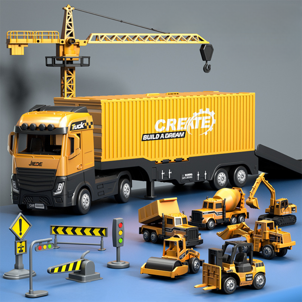 Construction Crane Truck Playset - Sound & Light