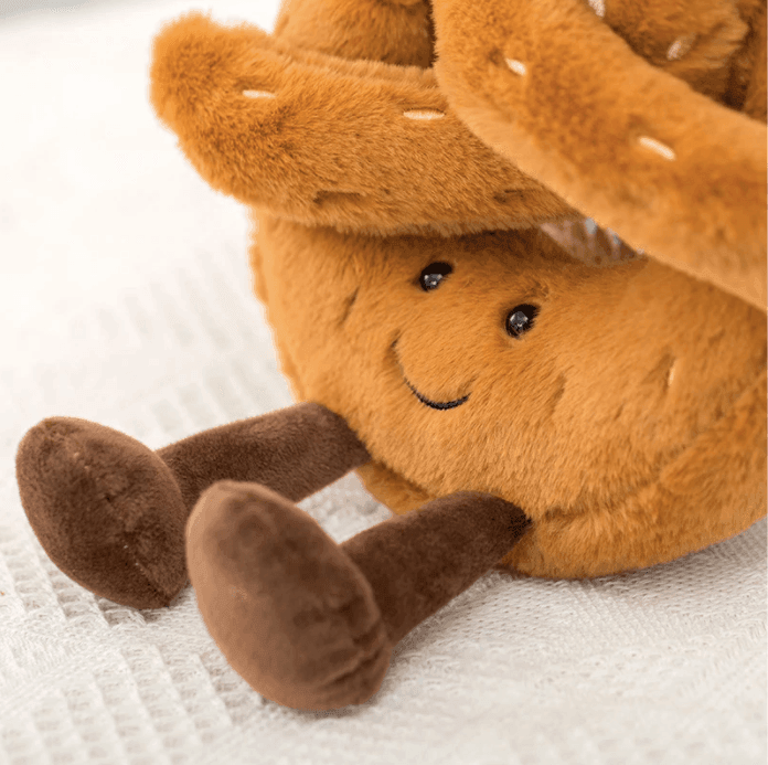 Soft Food-Themed Plush Toy - Bread, Pretzel & Croissant