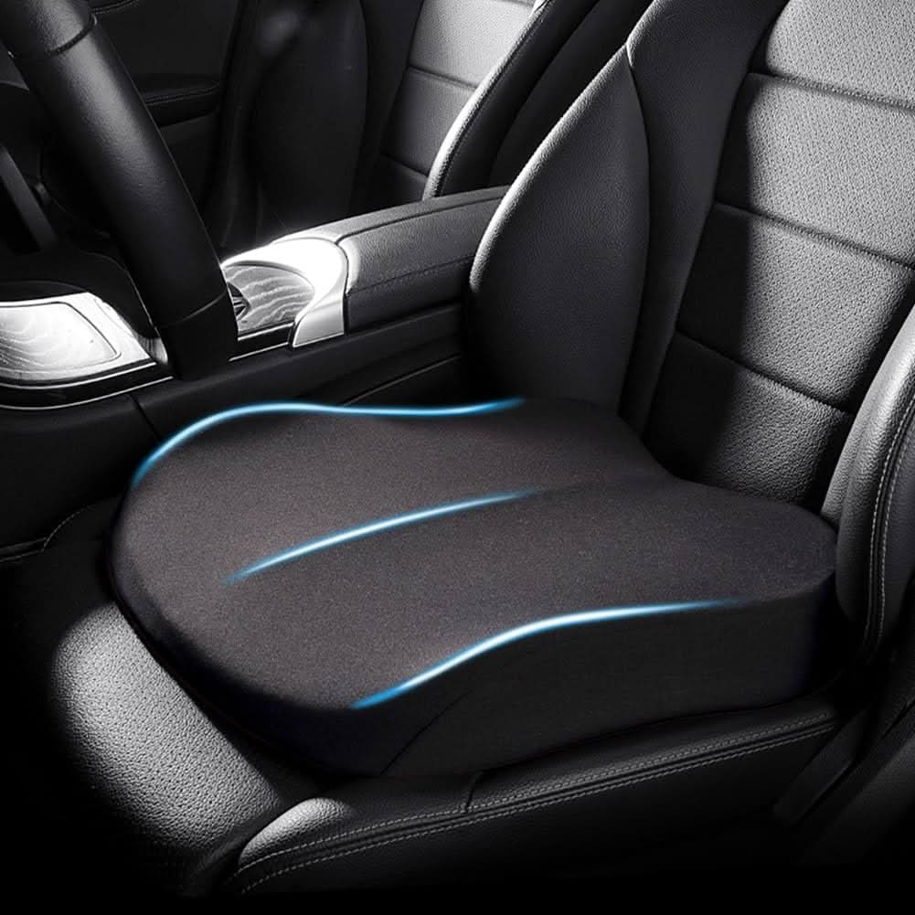 Ergonomic Memory Foam Car Seat Cushion - Comfort Booster