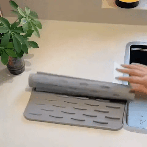 Heat-Resistant Silicone Drying Mat, Non-Slip Kitchen Mat