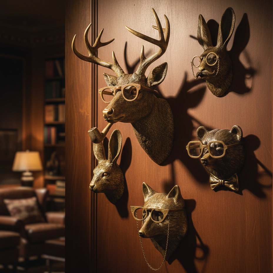 Decorative Stag Head Wall Mount - Rustic Home Accent