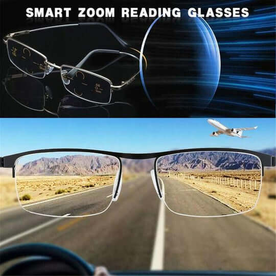 Progressive Multifocal Glasses with Blue Light and Anti-Glare Coating