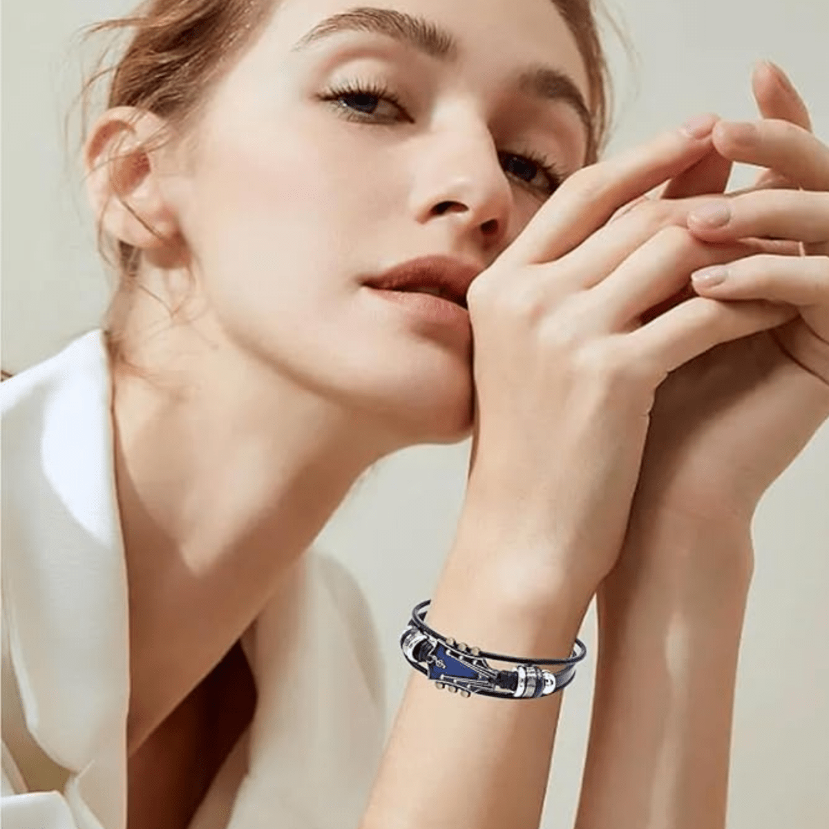 Leather Guitar Bracelet - Music-Inspired Accessory