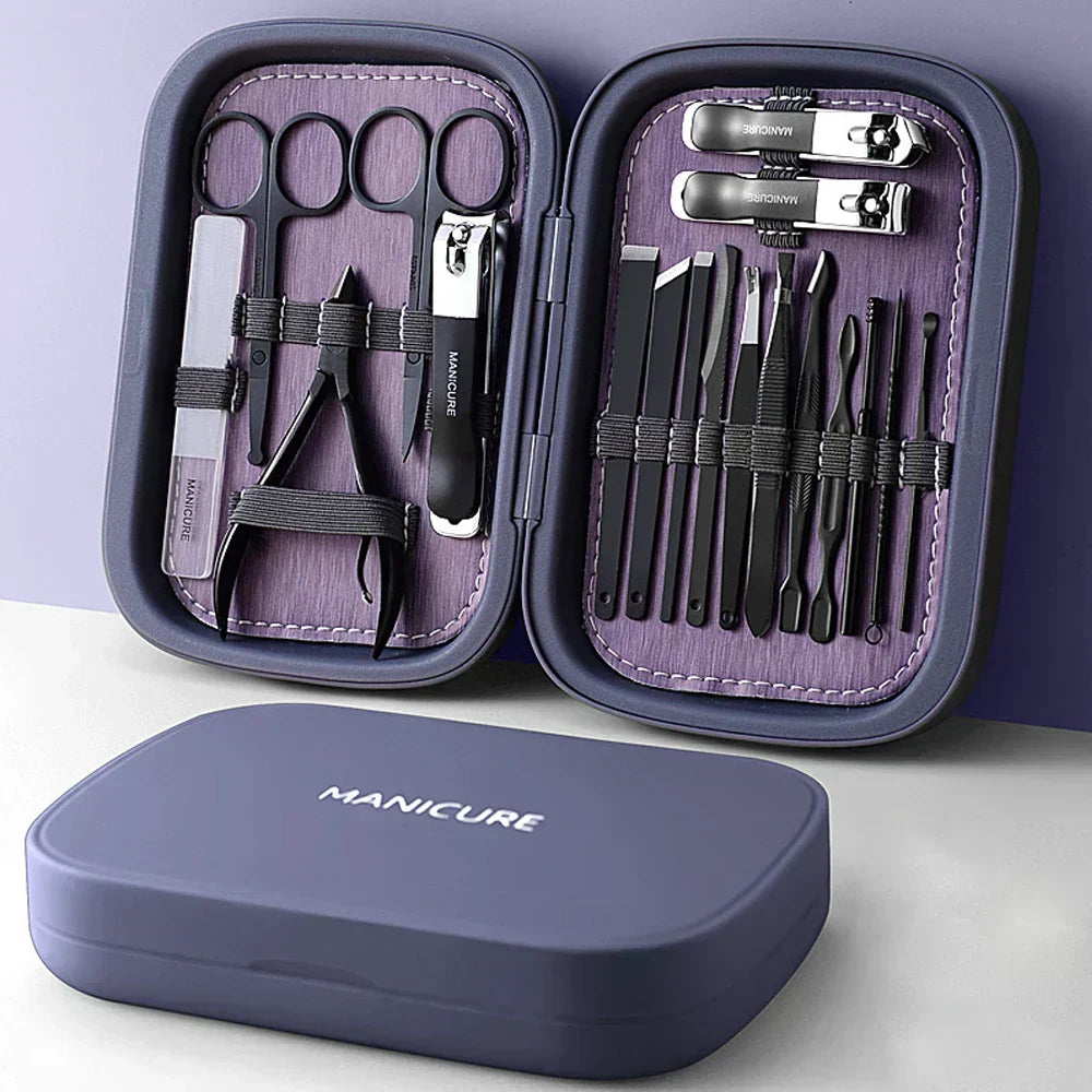 LuxNails Professional Manicure & Pedicure Set, 18pc
