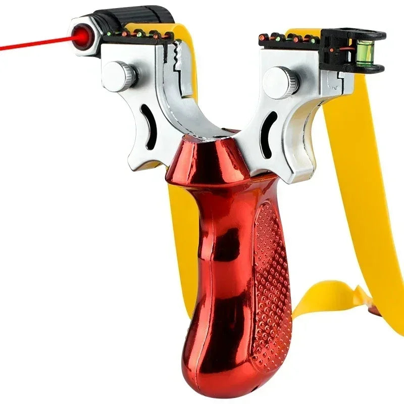 Precision Slingshot with Laser Sight, Level & Non-Slip Grip