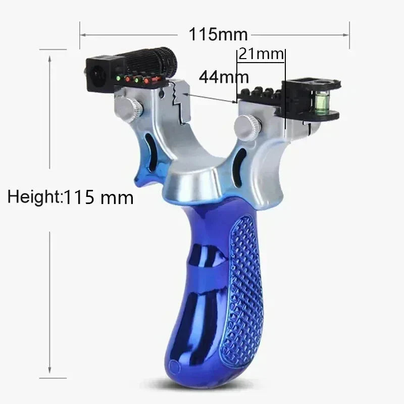 Precision Slingshot with Laser Sight, Level & Non-Slip Grip
