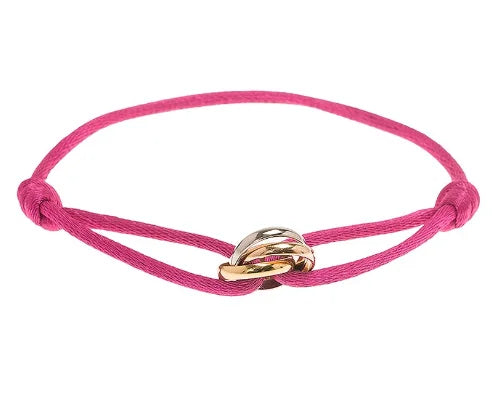 Minimalist Cord Bracelet with Rose Gold Infinity Charm