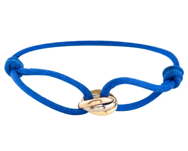 Minimalist Cord Bracelet with Rose Gold Infinity Charm