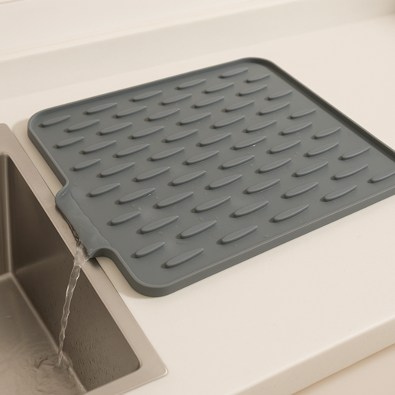 Heat-Resistant Silicone Drying Mat, Non-Slip Kitchen Mat