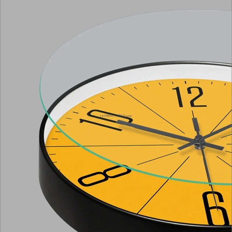 Modern Nordic-Style Wall Clock - Black Frame, Quartz Movement