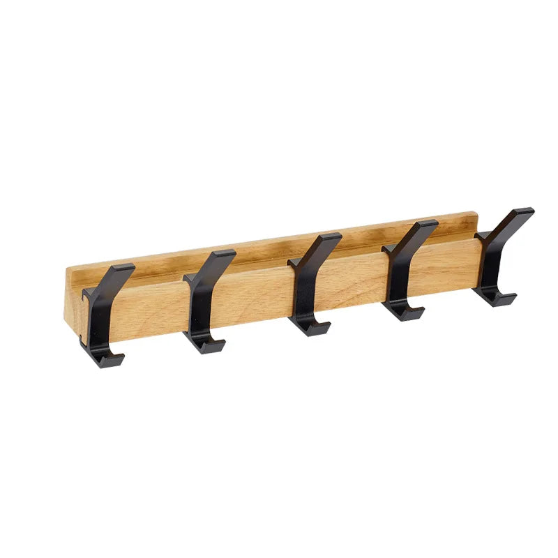Nordivo Scandinavian Wall Coat Rack with Movable Hooks