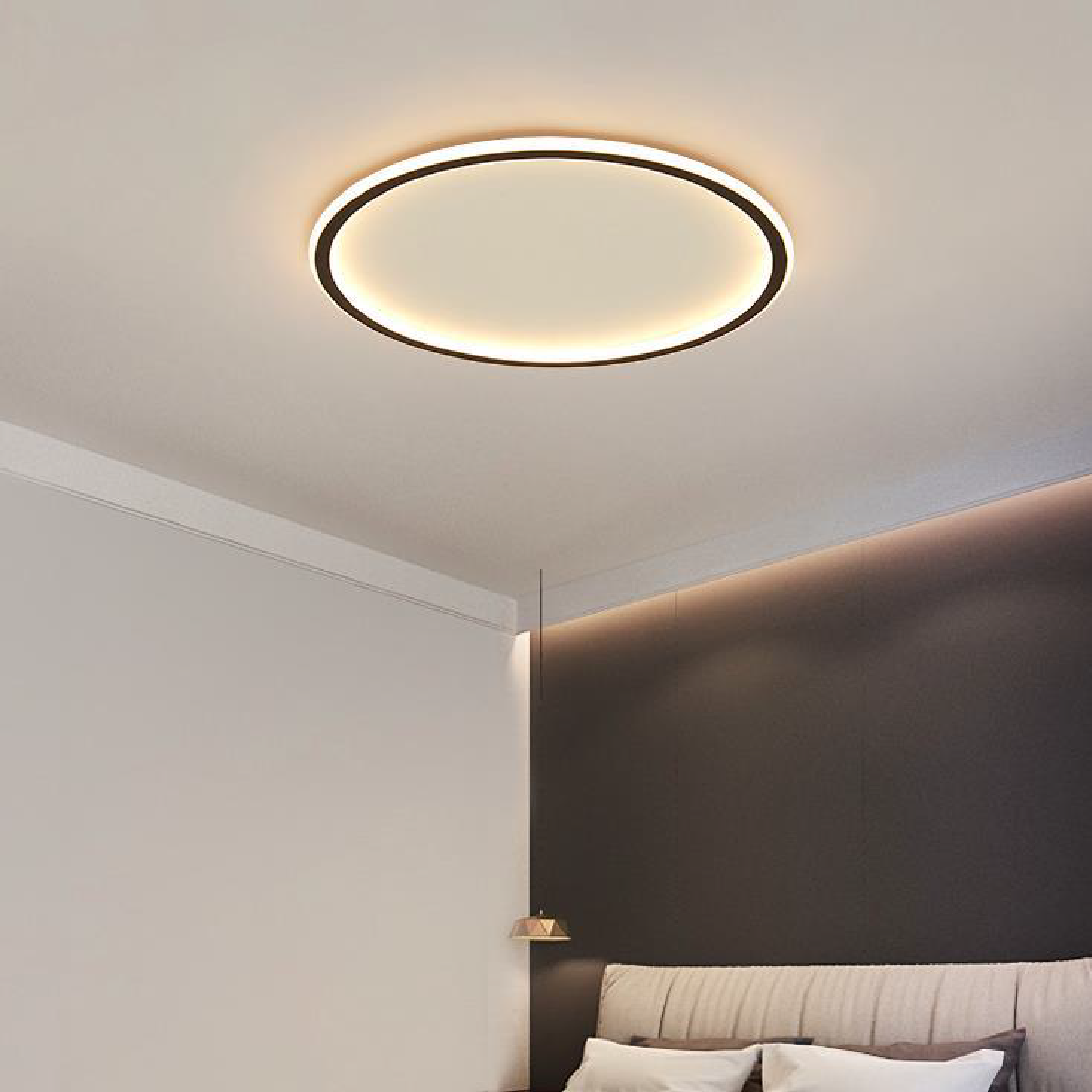 Scandinavian Round LED Ceiling Light - Modern Design