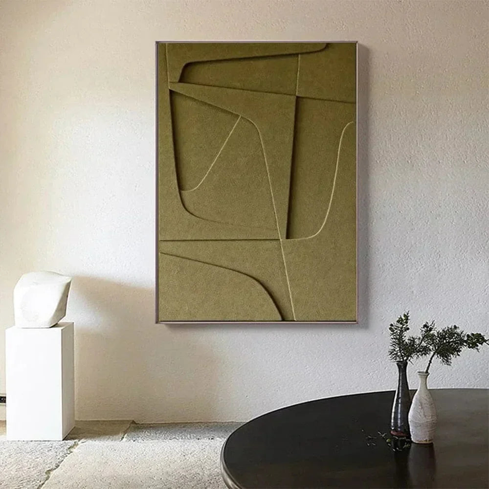 Minimalist Abstract 3D Geometric Canvas Wall Art