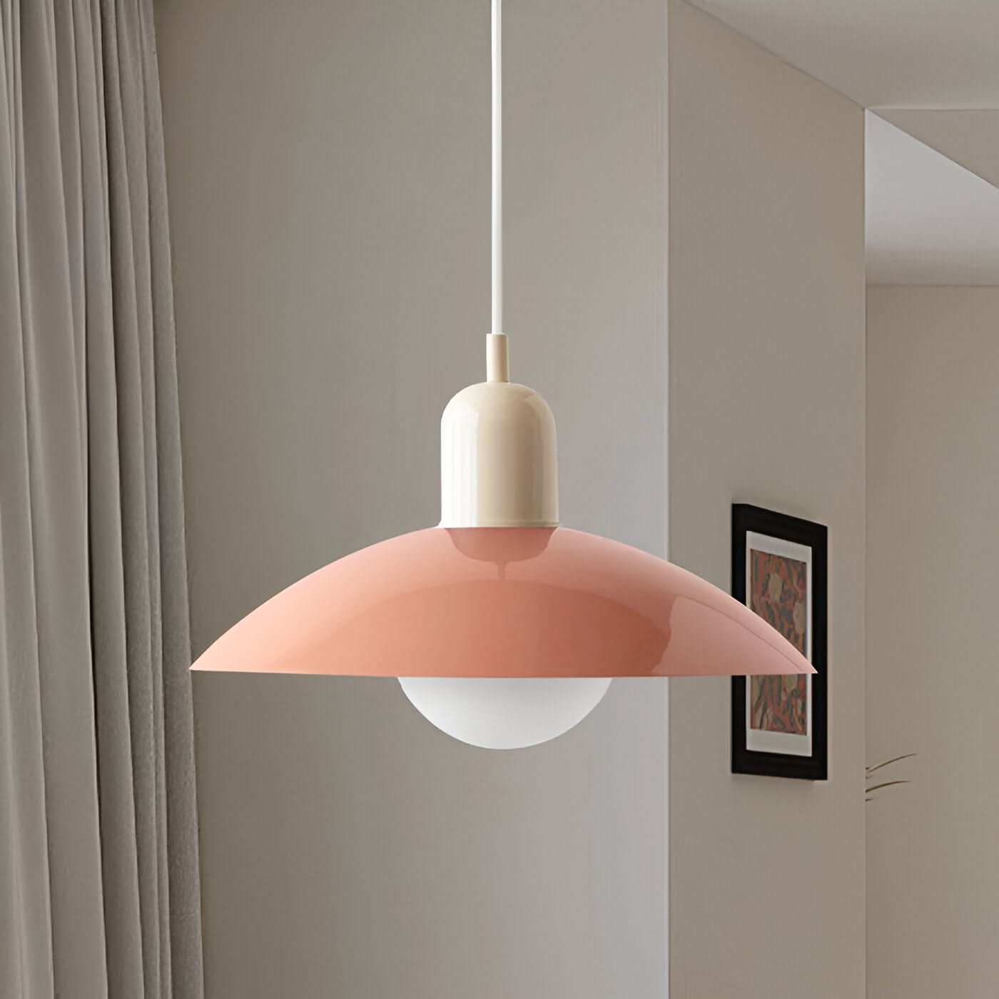 Modern Macaron Bauhaus Pendant Light, Iron Shade